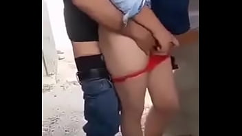 Man fucks an Iraqi chick standing up at an abandoned construction site